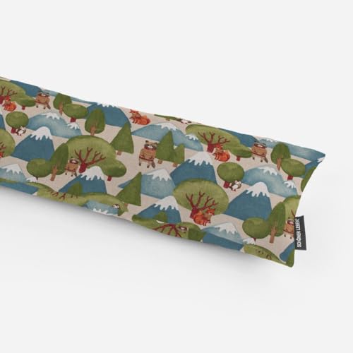 SCHÖNER LEBEN. Zugluftstopper Wald Berge Fuchs Eule Natur grün, Auswahl:130cm Länge SCHÖNER LEBEN. Zugluftstopper Wald Berge Fuchs Eule Natur grün, Auswahl:130cm Länge von SCHÖNER LEBEN.