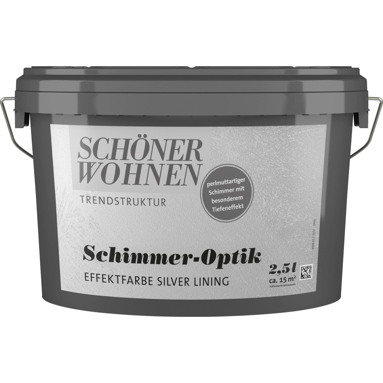 Schöner Wohnen Trendstruktur Schimmer-Optik Silver Lining 2,5 l von SCHÖNER WOHNEN-Farbe