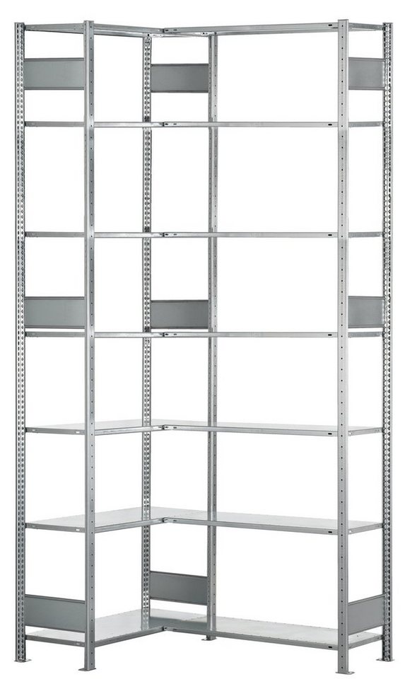 SCHULTE Lagertechnik Steckregal Eckregal (Felder A + B) 3000 x 1000 x 400, 2x7 Fachböden von SCHULTE Lagertechnik