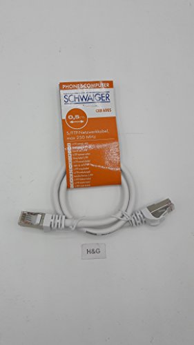 Schwaiger CKB6005 052 Netzwerkkabel 0,5 m Cat6 SF/UTP (S-FTP) weiß - Netzwerkkabel (0,5 m, Cat6, SF/UTP (S-FTP), RJ-45, RJ-45, weiß von SCHWAIGER