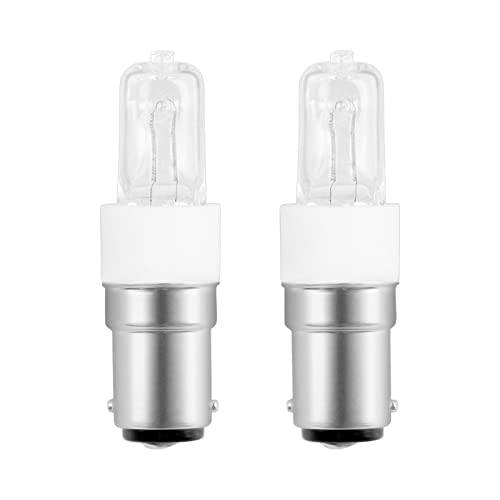 Halogen Leuchtmittel B15d 100W Dimmbar, AC230V, 1100LM Warmweiß 2700K, Klar Halogenlampe B15 für Deckenlampe, Kabinett Licht, Wandlampe, 2 Stück von SCNNC