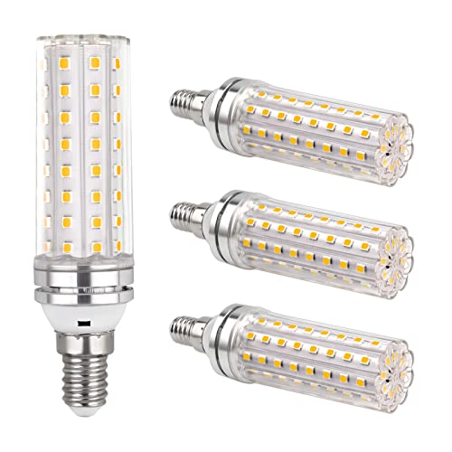 LED Maiskolben E14 12W, 220-240V, 1200LM Kaltweiß 6000K, Nicht Dimmbar, Ersetzt 100W Glühbirnen, E14 Kleine Edison LED Maiskolben für Tischlampe/Wandlampe/Kronleuchter/Stehlampe, 4 Stück von SCNNC