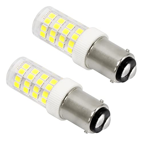 SCNNC Nähmaschinenbirne Bajonett B15d LED 5W, 220-240V, Nicht Dimmbar, 500LM Kaltweiß 6000K, Äquivalente 40W Glühlampe, B15 LED für Nähmaschine, Kronleuchter, Dunstabzugshaube, 2er Pack von SCNNC