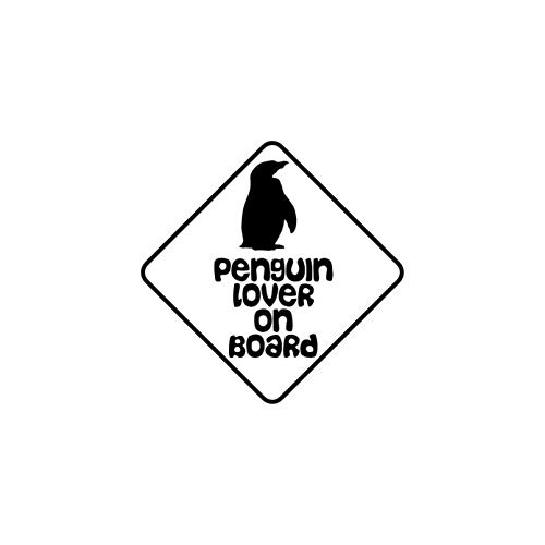 SCSHY Auto-Aufkleber 12.7Cm * 12.7Cm Aufkleber Auto Lustiger Pinguin-Liebhaber An Bord Aufkleber Vinyl Schwarz/Silber von SCSHY
