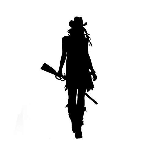 SCSHY Auto-Aufkleber Autoaufkleber Lustige Persönlichkeit Interessantes Cowgirl Silhouette Dekoration Reflektierende Vinyl-Abziehbilder, 16 cm * 7 cm von SCSHY