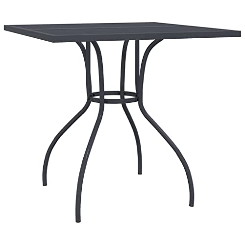 SDWEHO7 Gartentisch aus Metall Mesh-Design, Garten Esstisch Terrassentisch Balkontisch für Hinterhof, Hitze- und Wetterbeständig, Anthrazit 80x80x72,5 cm SDWEHO7 Gartentisch aus Metall Mesh-Design, Garten Esstisch Terrassentisch Balkontisch für Hinterhof, Hitze- und Wetterbeständig, Anthrazit 80x80x72,5 cm von SDWEHO7