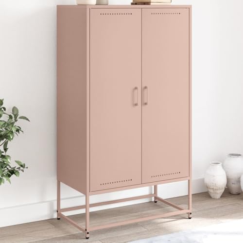 SDWEHO7 Modernes Sideboard, Metall Kommode mit 6 Fächern, Flurschrank Wohnzimmerschrank Beistellschrank für Schlafzimmer Wohnzimmer, Rosa 68,5x38,5x123,5 cm Stahl SDWEHO7 Modernes Sideboard, Metall Kommode mit 6 Fächern, Flurschrank Wohnzimmerschrank Beistellschrank für Schlafzimmer Wohnzimmer, Rosa 68,5x38,5x123,5 cm Stahl von SDWEHO7