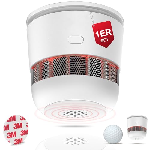 SECAIR Rauchmelder 10 Jahre Batterie, Mini Brandmelder,Feuermelder Entsprechend EN14604,Photoelektrischer Rauchwarnmelder mit Stummschaltungstaste,1er Set SECAIR Rauchmelder 10 Jahre Batterie, Mini Brandmelder,Feuermelder Entsprechend EN14604,Photoelektrischer Rauchwarnmelder mit Stummschaltungstaste,1er Set von SECAIR