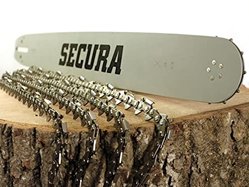 SECURA 4x Sägekette + Schwert 30cm 44 TG 3/8P 1,1 mm kompatibel mit Stihl MSE180 MSE190 Motorsägen SECURA 4x Sägekette + Schwert 30cm 44 TG 3/8P 1,1 mm kompatibel mit Stihl MSE180 MSE190 Motorsägen von SECURA