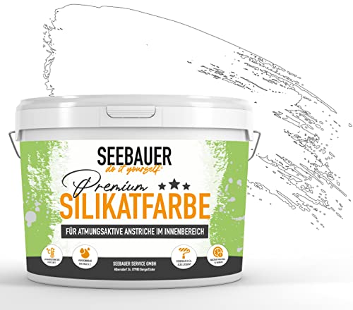 SEEBAUER diy® Silikatfarbe Weiß für Innen (No. 000 Weiß 300 ml) Mineralfarbe Weißtöne hohe Deckkraft von SEEBAUER diy