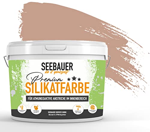 SEEBAUER diy® Silikatfarbe Rot für Innen (No. 306 Canadian Forrest 5,0 Liter) Mineralfarbe Rottöne hohe Deckkraft von SEEBAUER diy