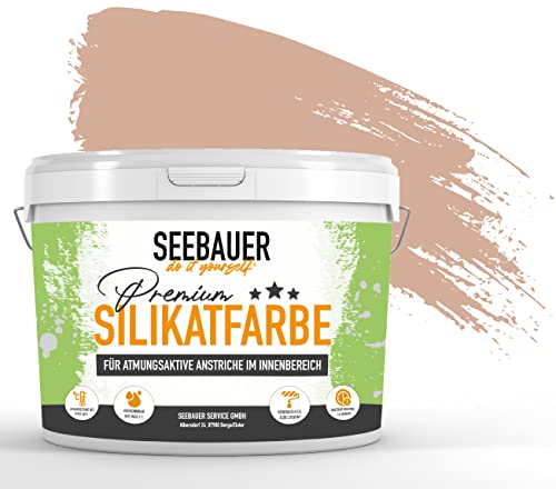 SEEBAUER diy® Silikatfarbe Rot für Innen (No. 307 Canadian Forrest 2,5 Liter) Mineralfarbe Rottöne hohe Deckkraft von SEEBAUER diy