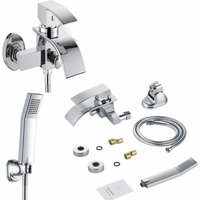 Wasserfall Wasserhahn Badewannenarmatur mit Handbrause Wannenarmatur Set Chrom von SENDERPICK