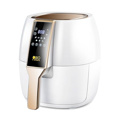 SENDI Heißluftfritteuse 4L AirFryer - (Spülmaschinenfest, Timer&Temperaturregelung 80℃-200℃, Fritteuse ohne Öl, 7 Kochprogramme, Grillen, Backen, Braten), Heissluftfriteuse mit LED-Touchscreen von SENDI