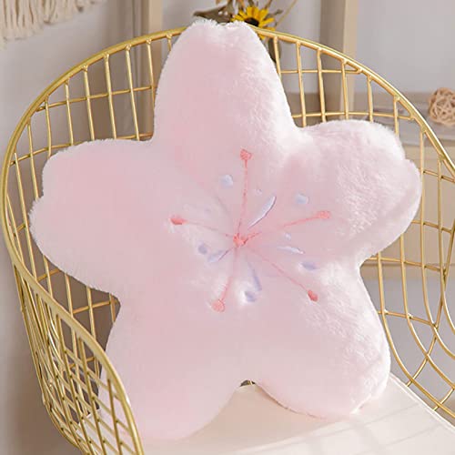 SENLUOV Niedliches Sakura-Plüschkissen Kirschblüte Dekorkissen Blumenkissen Schönes Mädchen Wurfkissen für Zuhause Sofa Bett Zimmer Kinderzimmer Dekoration (rosa Plüschkissen) von SENLUOV