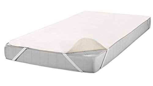 Setex – Kalmuck Schonbezug weiß mit 4 Eckgummis – Matratzenschoner 160x220 cm für Matratzen mit 15-22 cm Höhe – Spannbettlaken aus 100% Baumwolle OEKO-TEX Standard 100 – Matratzenauflage Bettmatratzen Setex – Kalmuck Schonbezug weiß mit 4 Eckgummis – Matratzenschoner 160x220 cm für Matratzen mit 15-22 cm Höhe – Spannbettlaken aus 100% Baumwolle OEKO-TEX Standard 100 – Matratzenauflage Bettmatratzen von SETEX