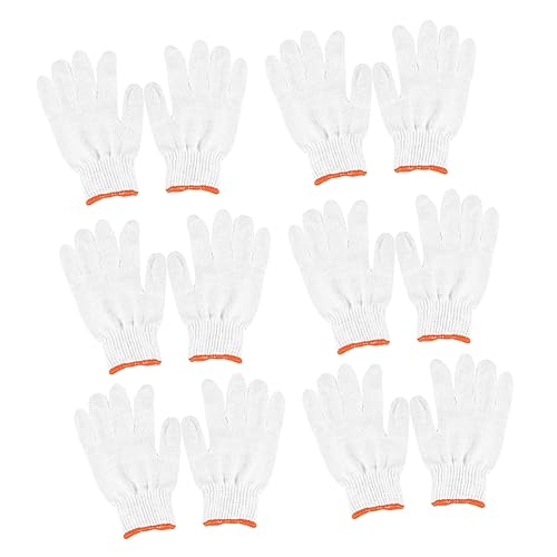 SEWACC 24 Paare handschuhe Handschuh aus Baumwollgarn Weiß verdicken von SEWACC