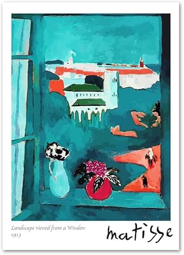 SGFGAD FHYWQ Henri Matisse Poster und Drucke《Landschaft AUS EINEM Fenster BETRACHTET》Wandkunst Henri Matisse Leinwandgemälde für Wohnkultur Bilder 50x70cmx1 Kein Rahmen von SGFGAD FHYWQ