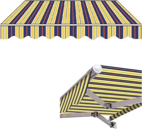 Austausch der Markise Plane, PVC-Oxford-Tuch, Einziehbar Markisenstoff Ersatz, Stoff in vielen Größen Sonnenschutz-Markisenabdeckung, für Innenhöfe, Veranden, und Windows,C,22.9x9.8ft(7 * 3m) von SHAIRMB