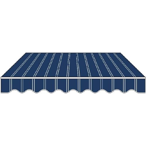 Gestreifter Markisenstoff Ersatz, Austausch der Markise Plane, Einziehbar Markisen-Ersatzstoff, Terrassentürfenster Sonnenschutz-Segeltuch, PVC-Oxford-Stoff,C,22.9x11.5ft(7 * 3.5m) von SHAIRMB