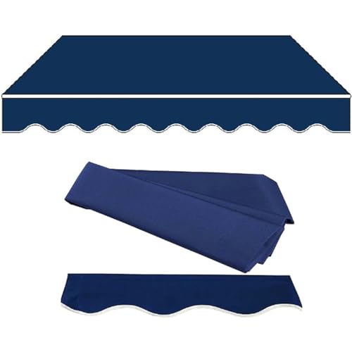 Markisenstoff, Einziehbar Terrassenmarkise Ersatzstoff, Terrassentürfenster Sonnenschutz-Segeltuch, Austausch des Markisenstoffs, PVC-Oxford-Stoff ohne Rahmen,B,19.6x11.5ft(6 * 3.5m) von SHAIRMB