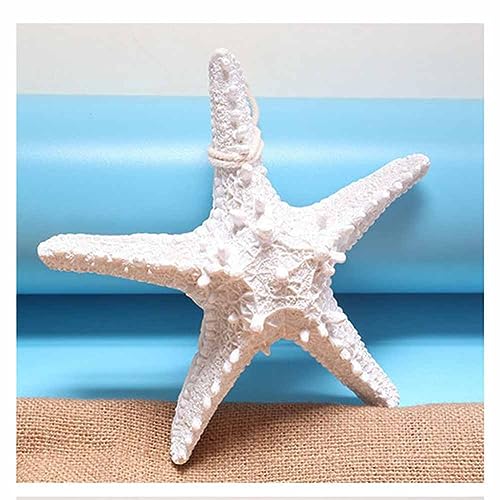 SHTGOI Seesterne Harz Finger Seestern Bunt Gemischte Seestern Aquarium Pool Starfish Decor Mittelmeer Maritime Dekoration für Hochzeit Home Decor Strand Thema Craft Project 13cm Weiß 5pcs von SHTGOI