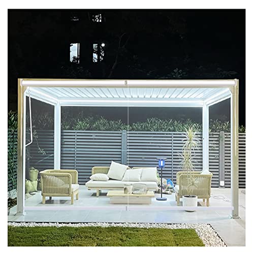 Transparentes Wasserdichtes Rollo,Transparent Wasserdichtes Roll-Up-Rollo,Transparente Rollo,Rollos Klarer Außenrollo Außen Pergola Rollo Jalousie,Transparente Rollos,160x300cm/62.9x118.1in von SHUDONGDEN