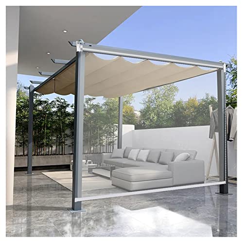 Transparente Rollos,Transparent Wasserdichtes Roll-Up-Rollo,PVC-Kunststoff-Regenschutz-Fenster-Rollos,Rollos für den Garten im Freien,für den Außenbereich,Pergola,Balkon,140x250cm/55.1x98.4in von SHUGUANGGUDE