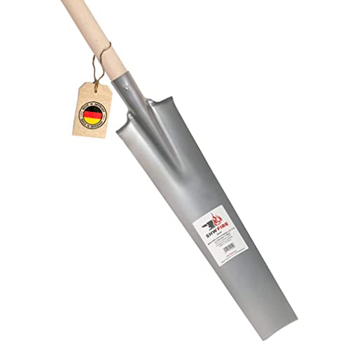 SHW-FIRE Drainierspaten - Trittschutz, 90cm lang mit T-Griff, robust und ideal für Drainage- und Pflanzarbeiten von SHW-FIRE