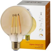 Shyne - Smartes ZigBee led Leuchtmittel E27, amber, tunable white, Globe - G80, 7W, 650 Lumen, 1er-Pack - Amber von SHYNE