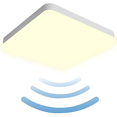 SHYOSUCCE LED Deckenleuchte mit Bewegungsmelder innen, 20W IP65 Deckenlampe mit Bewegungssensor für Treppen Schrank Balkon Abstellraum Keller Flur Garage Bad Küche von SHYOSUCCE