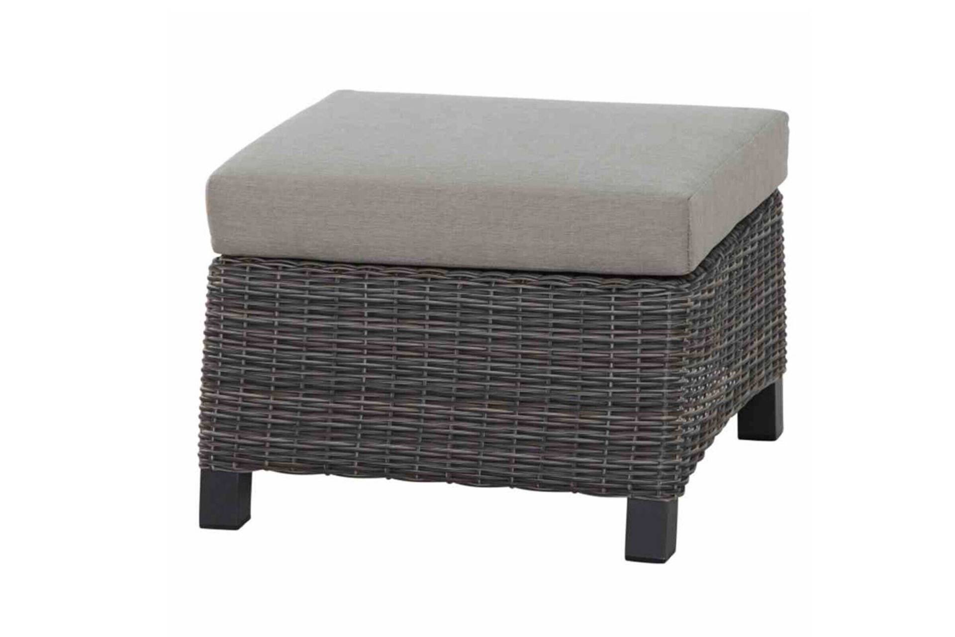 SIENA GARDEN Corido Loungehocker, charcoal, Alu / Gardino®-Geflecht, 61x63x45 cm von Siena Garden