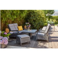 Siena Garden Gartenlounge-Set "Solea", (Set, 8 tlg.), bestehend aus 2 Sesseln, 1 Bank, 1 Tisch und 4 Auflagen von SIENA GARDEN