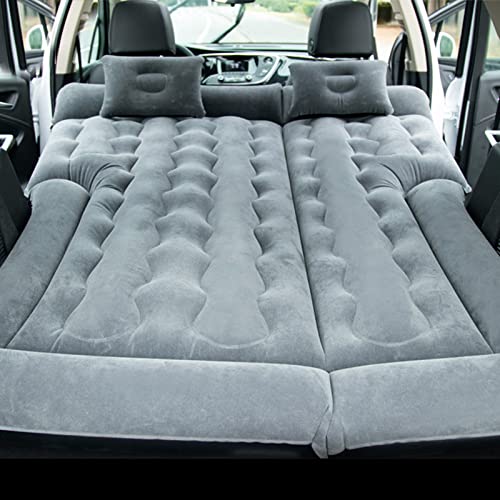 SIGOEC Auto Matratze Auto Bett Luftmatratze für VW Caddy Beflockter Stoff Einfach zu Säubern mit Luftpumpe e 2 Kissen(Color:Grau) von SIGOEC