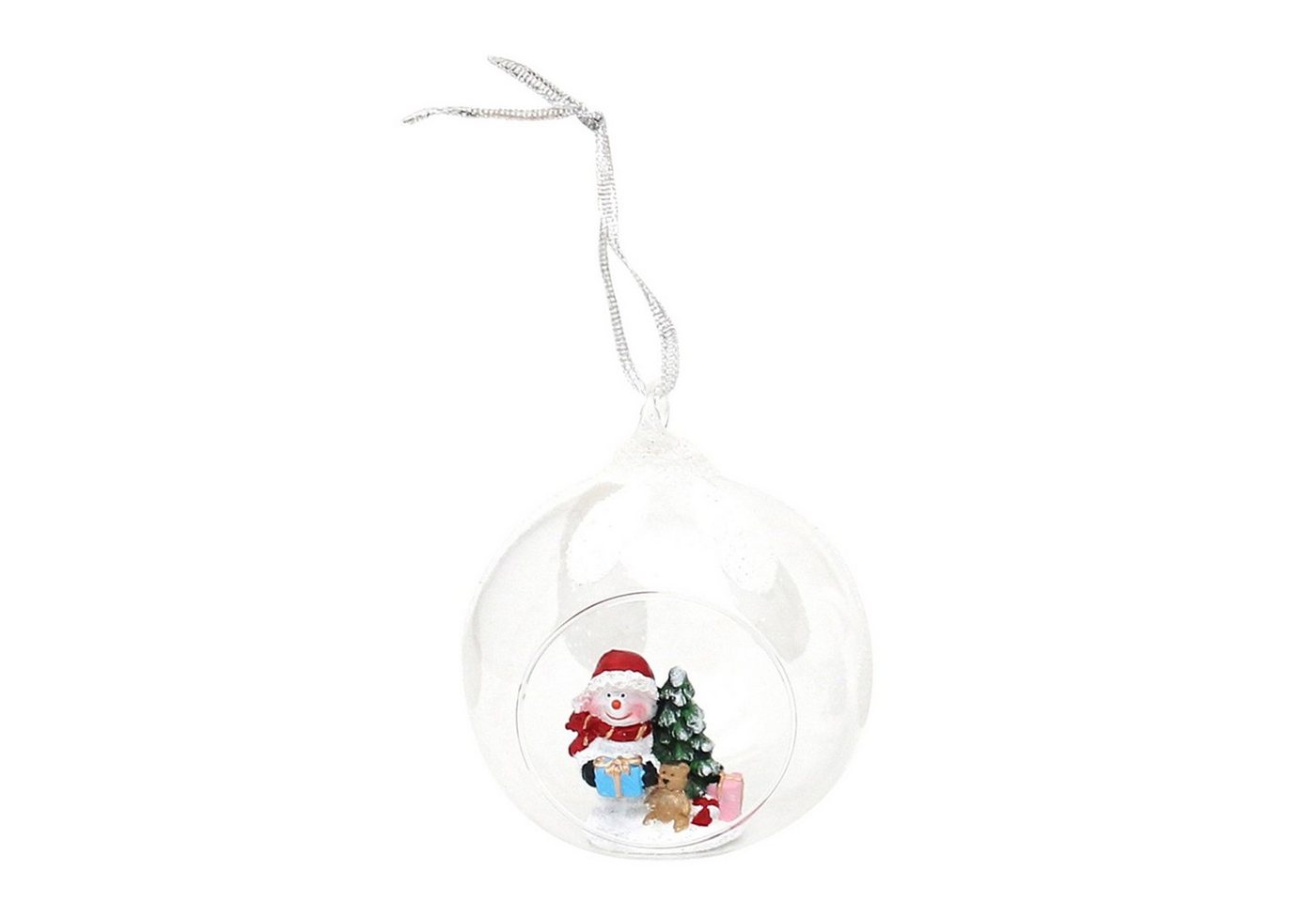 SIGRO Weihnachtsfigur Figur in Glaskugel Schneemann mit Geschenken (Stück, 1 St., 1 Glaskugel) von SIGRO