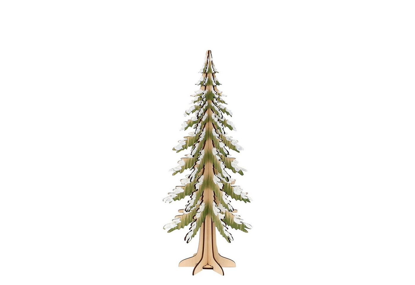 SIGRO Weihnachtsfigur Holz Deko-Baum beschneit (Stück, 1 St) von SIGRO