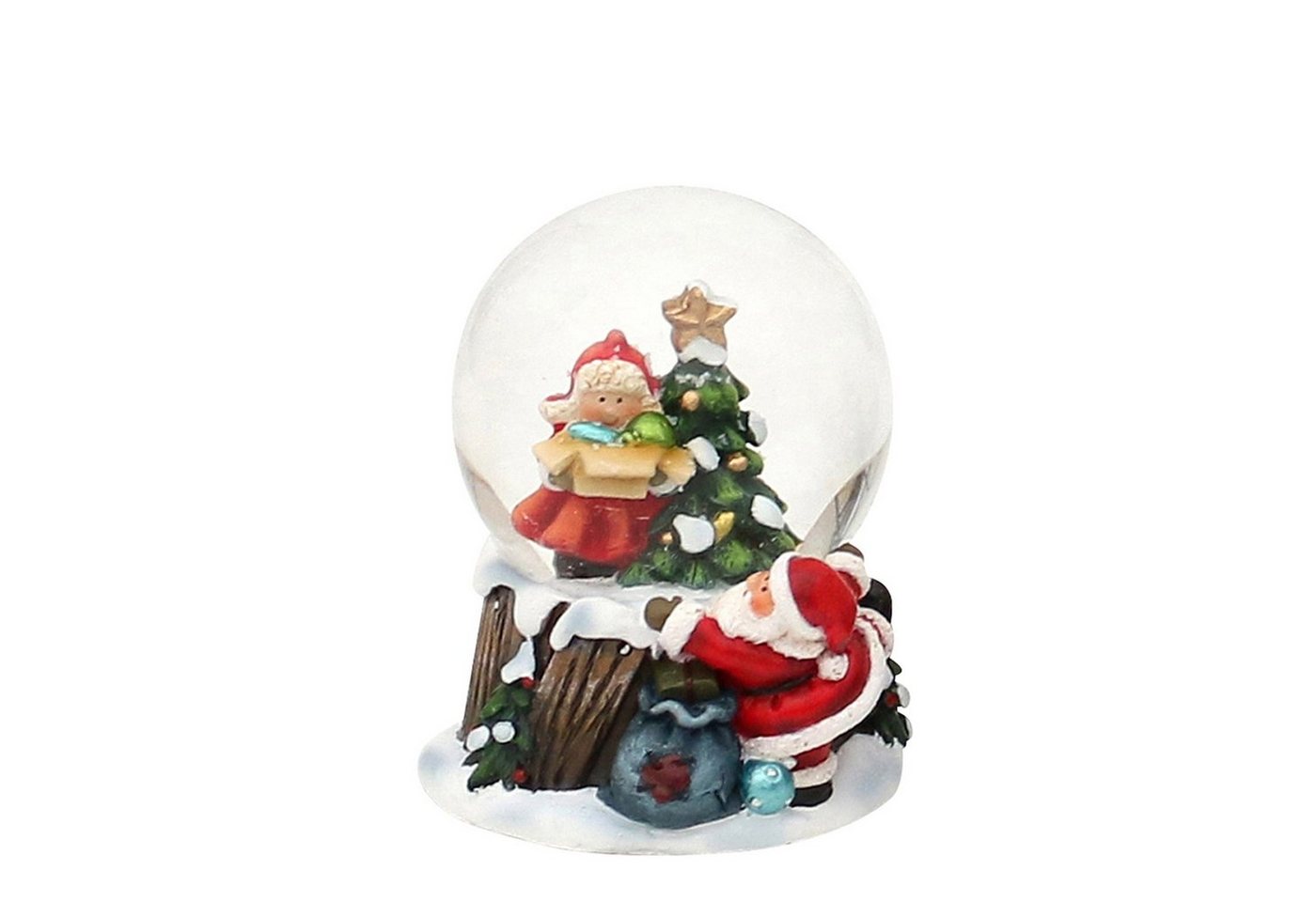 SIGRO Weihnachtsfigur Schneekugel, 2-fach sortiert, 1 Stück (Stück, 1 St., 1 Schneekugel "Kind am Tannebaum) von SIGRO