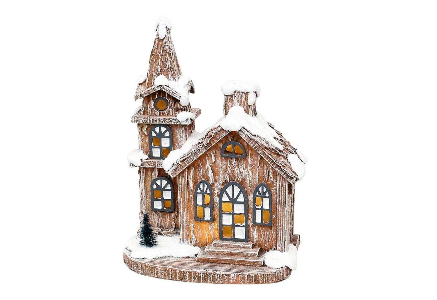 SIGRO Weihnachtsfigur Weihnachtshäuschen Polyresin, LED (Stück, 1 St) von SIGRO