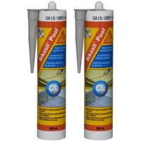 Sika - Set mit 2 Silikondichtstoffen sil Pool - Grau - 300ml - Gris von SIKA