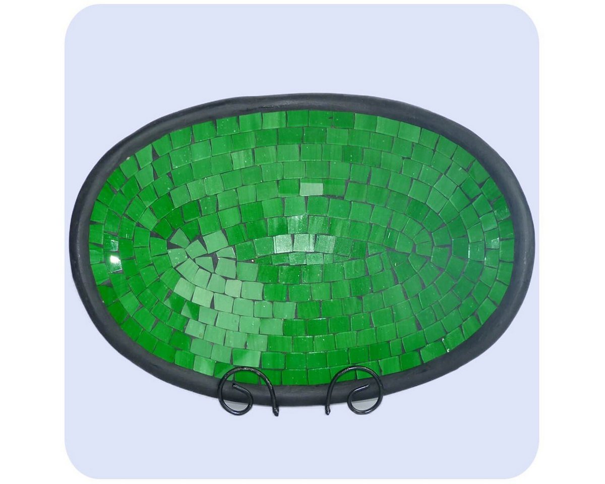 SIMANDRA Dekoschale Glas-Mosaikschale Tonschale oval XL von SIMANDRA