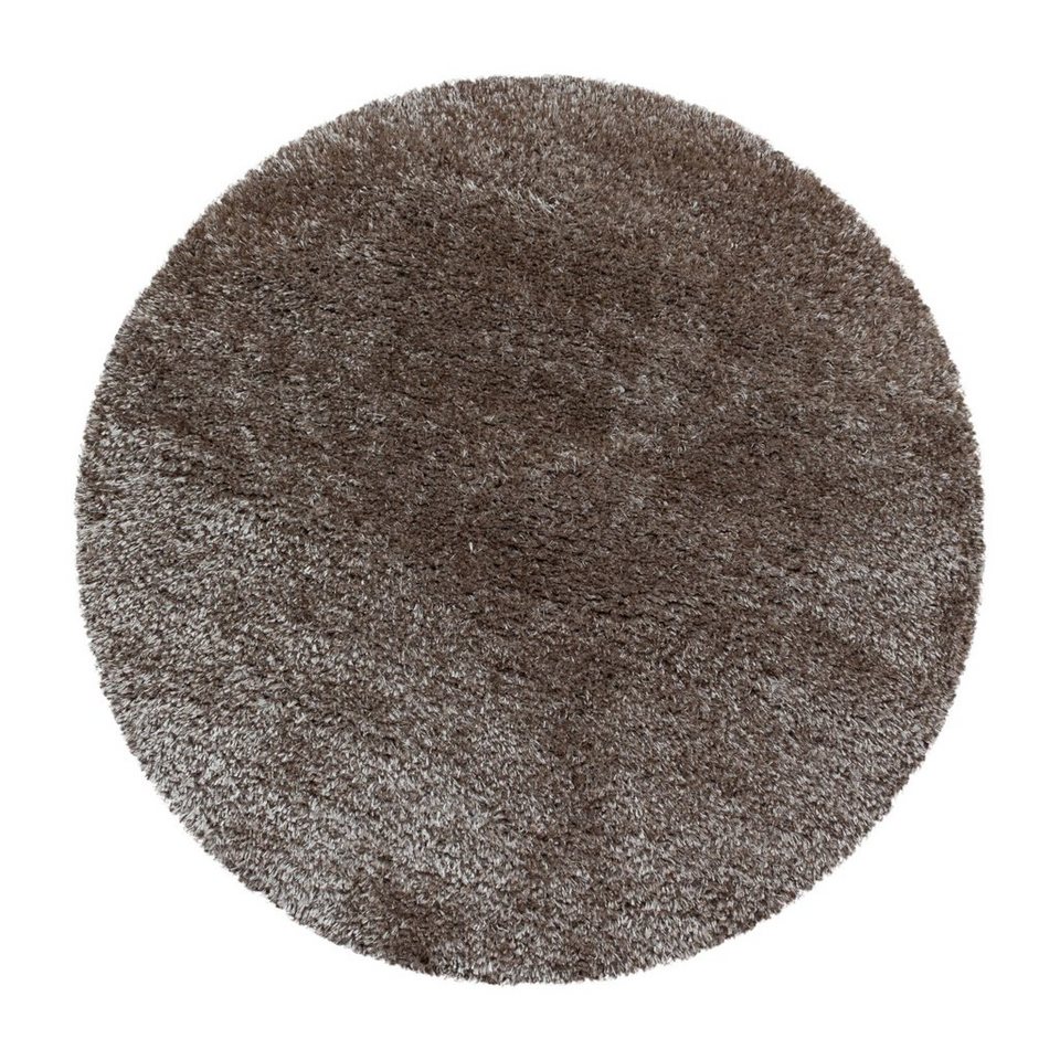 Teppich Unicolor - Einfarbig, SIMPEX24, Rund, Höhe: 50 mm, Teppich Wohnzimmer Shaggy Einfarbig Flauschig versch. Far. und größ. von SIMPEX24