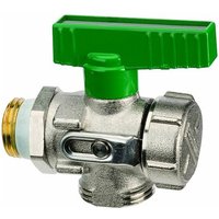 Simplex - KFE-Kugelhahn 1/2'' Eckform für Trinkwasser (dvgw) - selbstdichtend - PN16 - vernickelt von SIMPLEX