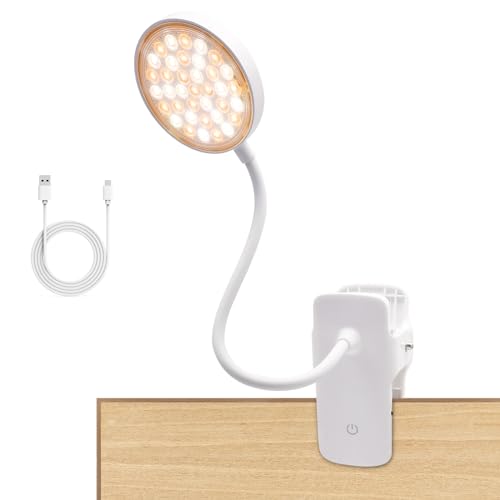 SINJIAlight Leselampe Buch Klemme, dimmbares Buchlicht zum Lesen im Bett, 20 Einstellungen (5 Farben x 4 Helligkeit), augenschützendes Buchlicht, wiederaufladbares USB Clip on Licht von SINJIAlight