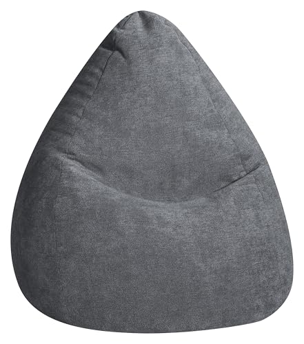 Sitzsack ALFA Velours anthrazit XL ca. 220L von Gouchee Home