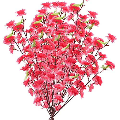 SJDWDX Künstliche Kirschblüten 65 cm, 10 Stück künstliche Pfirsichblüten Kunstseide Blume Kirsche Pflaume Langstiel-Bouquet Arrangement für Home Office Tisch Hochzeit Dekor SJDWDX Künstliche Kirschblüten 65 cm, 10 Stück künstliche Pfirsichblüten Kunstseide Blume Kirsche Pflaume Langstiel-Bouquet Arrangement für Home Office Tisch Hochzeit Dekor von SJDWDX
