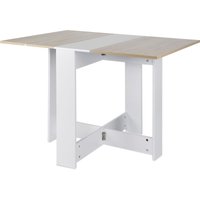 Klapptisch Esstisch Klapptisch Schreibtisch Beistelltisch Tisch Ablagefläche 103×76×73.4cm Eiche+weiß von SKECTEN