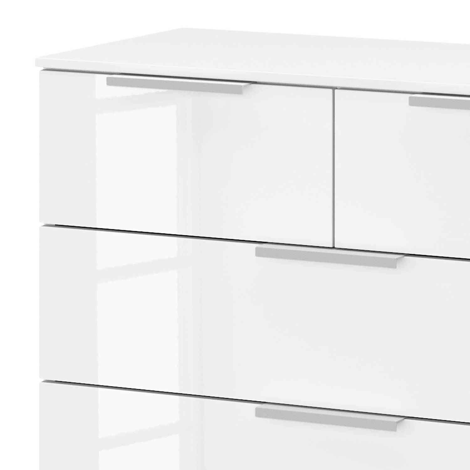 home24 Kommode III 80 x 81 x 42cm Weiß/Hochglanz Weiß/Alpinweiß Aluminium home24 Kommode III 80 x 81 x 42cm Weiß/Hochglanz Weiß/Alpinweiß Aluminium von home24