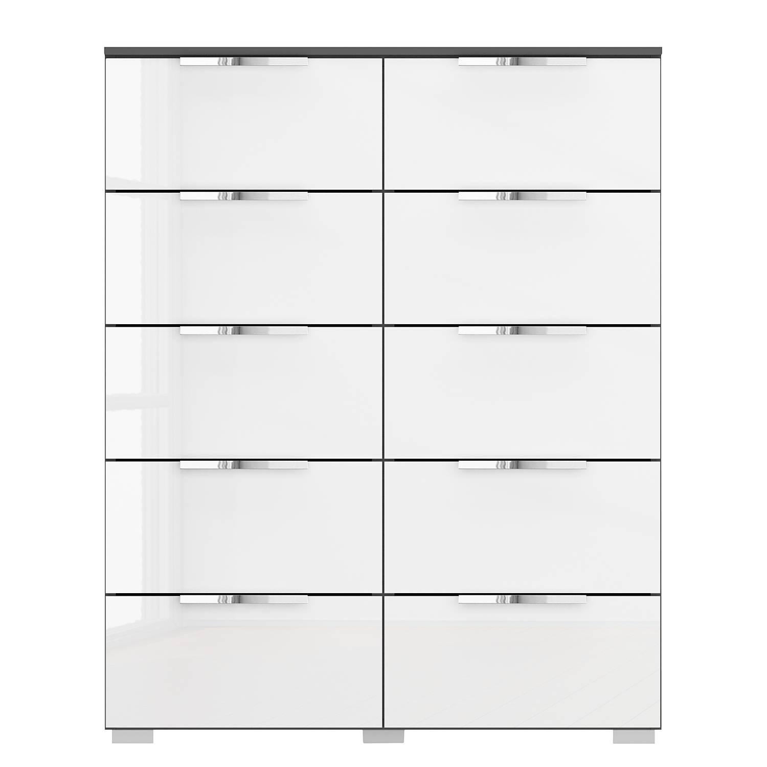 home24 Kommode x10 80 x 100 x 42cm Grau/Hochglanz Weiß/Graphit Chrom home24 Kommode x10 80 x 100 x 42cm Grau/Hochglanz Weiß/Graphit Chrom von home24