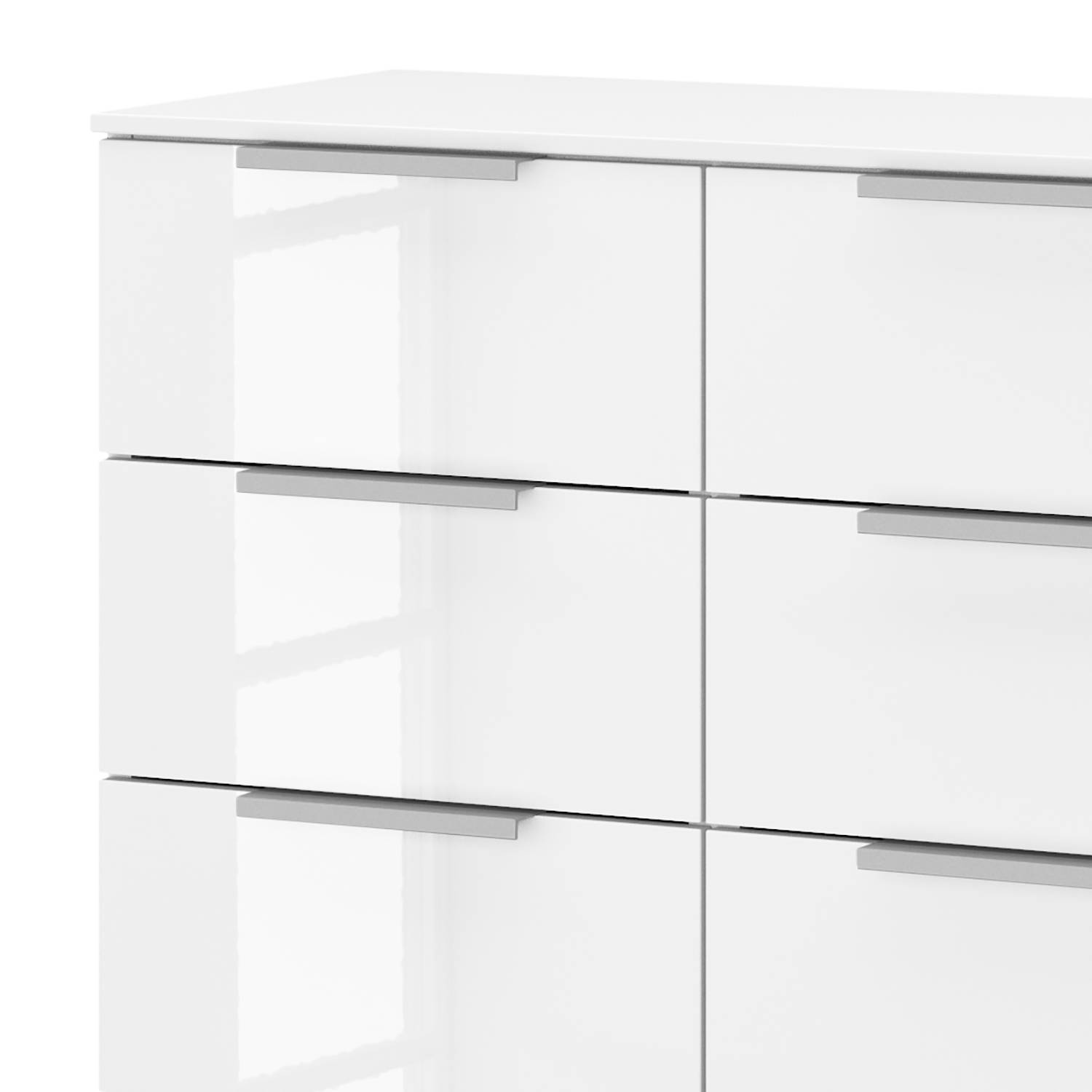 home24 Kommode x10 80 x 100 x 42cm Weiß/Hochglanz Weiß/Alpinweiß Aluminium home24 Kommode x10 80 x 100 x 42cm Weiß/Hochglanz Weiß/Alpinweiß Aluminium von home24