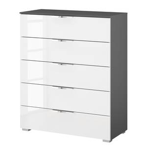 home24 Kommode x5 80cm Grau/Hochglanz Weiß/Graphit Chrom home24 Kommode x5 80cm Grau/Hochglanz Weiß/Graphit Chrom von home24